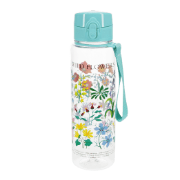 Drinks bottle with push button lid 700ml - Wild Flowers