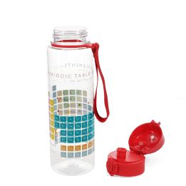 Drinks bottle with push button lid 700ml - Periodic Table