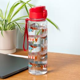 Drinks bottle with push button lid 700ml - Sausage dog