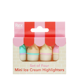 Mini highlighters (set of 4) - Ice cream