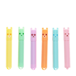 Mini highlighters (set of 6) - Bear