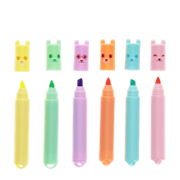 Mini highlighters (set of 6) - Bear