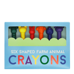 Animal head crayons (set of 6)