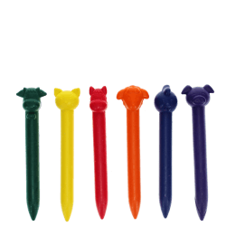 Animal head crayons (set of 6)