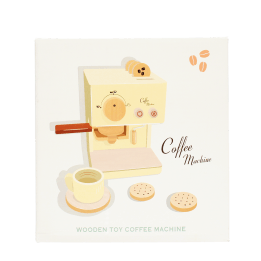 wooden toy coffee machine playset