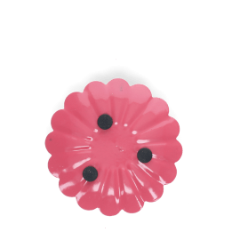 Enamel flat flower candle holder - Vibrant pink