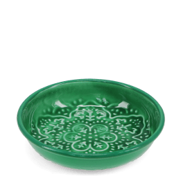 Enamel trinket dish - Dark green