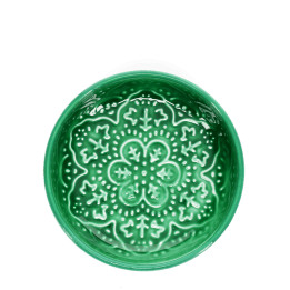 Enamel trinket dish - Dark green