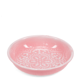 Enamel trinket dish - dark pink