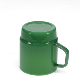 Jade green glass stacking coffee cup