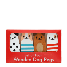 Mini wooden pegs (set of 4) - Dogs