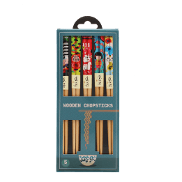 Wooden chopsticks (pack of 5 pairs) - Japanese heritage