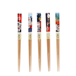 Wooden chopsticks (pack of 5 pairs) - Beckoning cats