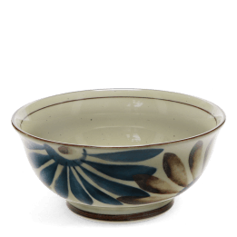 Japanese porcelain ramen bowl 18cm - Flower