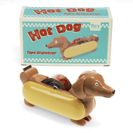 Tape dispenser with roll of tape - Hot Dog