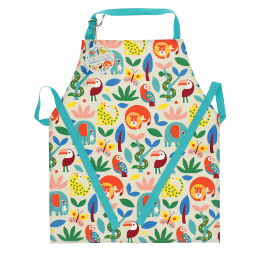 Wipeable cotton children's apron - Wild Wonders