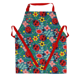 Wipeable cotton children's apron - Ladybird