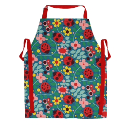 Wipeable cotton children's apron - Ladybird