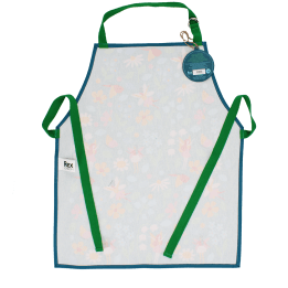 Wipeable cotton children's apron - Fairies in the Garden