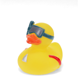 Bath toy - Duck with snorkel (yellow)