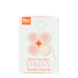 Stitch your own wooden keyring - Daisy