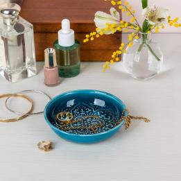 Enamel trinket dish - Blue