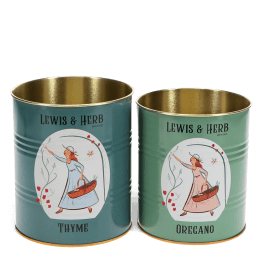 Storage tins (set of 2) - Lewis and Herb