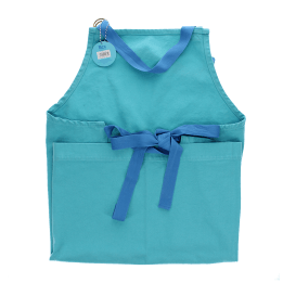 Two-tone utility apron - Pale blue