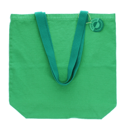 Two-tone cotton tote bag - green