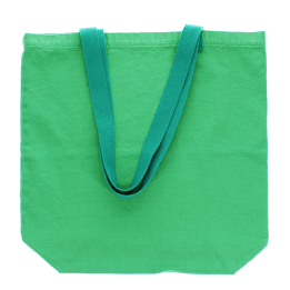 Two-tone cotton tote bag - green