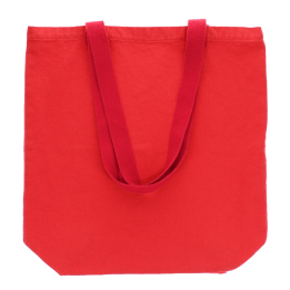 Two-tone cotton tote bag - Red