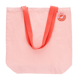 Two-tone cotton tote bag - Pink