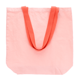 Two-tone cotton tote bag - Pink