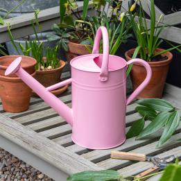 Galvanised steel watering can 4.5L - Pink