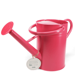 Galvanised steel watering can 4.5L - Red