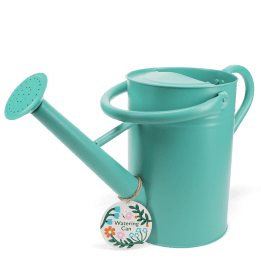 Galvanised steel watering can 4.5L - Aqua