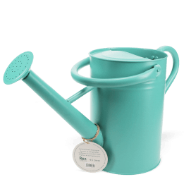 Galvanised steel watering can 4.5L - Aqua