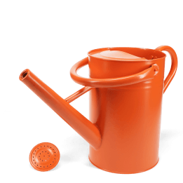 Galvanised steel watering can 4.5L - Orange