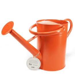 Galvanised steel watering can 4.5L - Orange