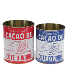 Storage tins (set of 2) - Cacao