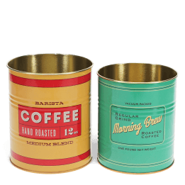 Medium storage tins (set of 2) - Vintage coffee