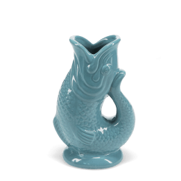 Petro blue fish vase