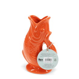 Orange fish vase