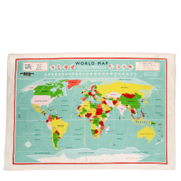 Tea towel - World Map