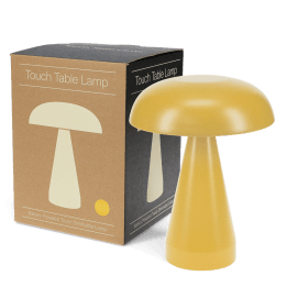 Touch dimmable mushroom table lamp - Mustard yellow