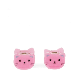 Mini hair claw clips (set of 2) - Pink cats