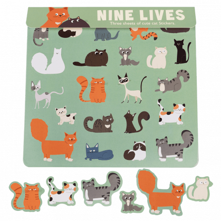 stickers 3 sheets on cats design