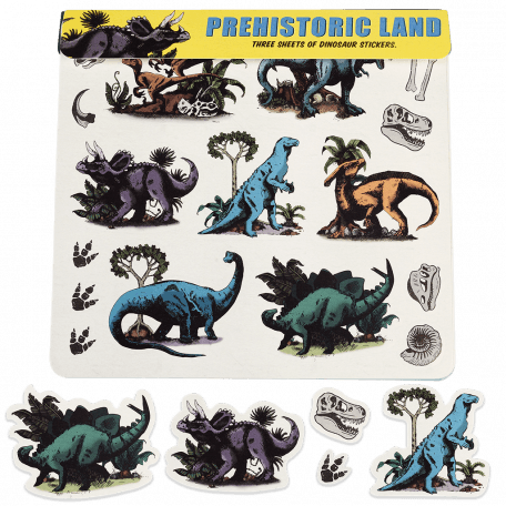 Dinosaurs stickers 3 sheets 