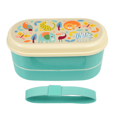 Wild Wonders bento box with elastic strap removed