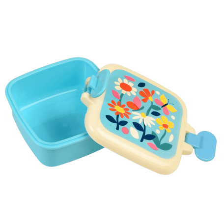 Butterfly Garden snack pot with lid unclipped